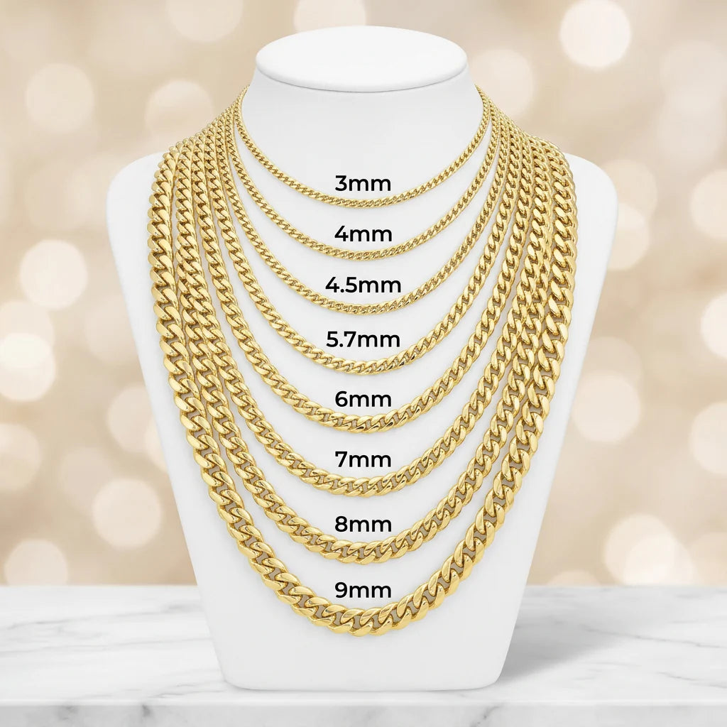 10k gold solid Miami Cuban chain